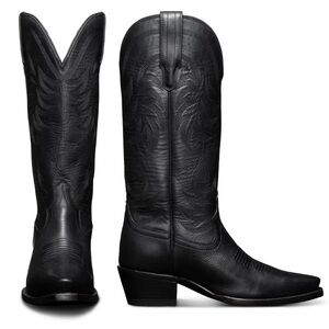 Tecovas Annie Black Leather Cowboy Boots